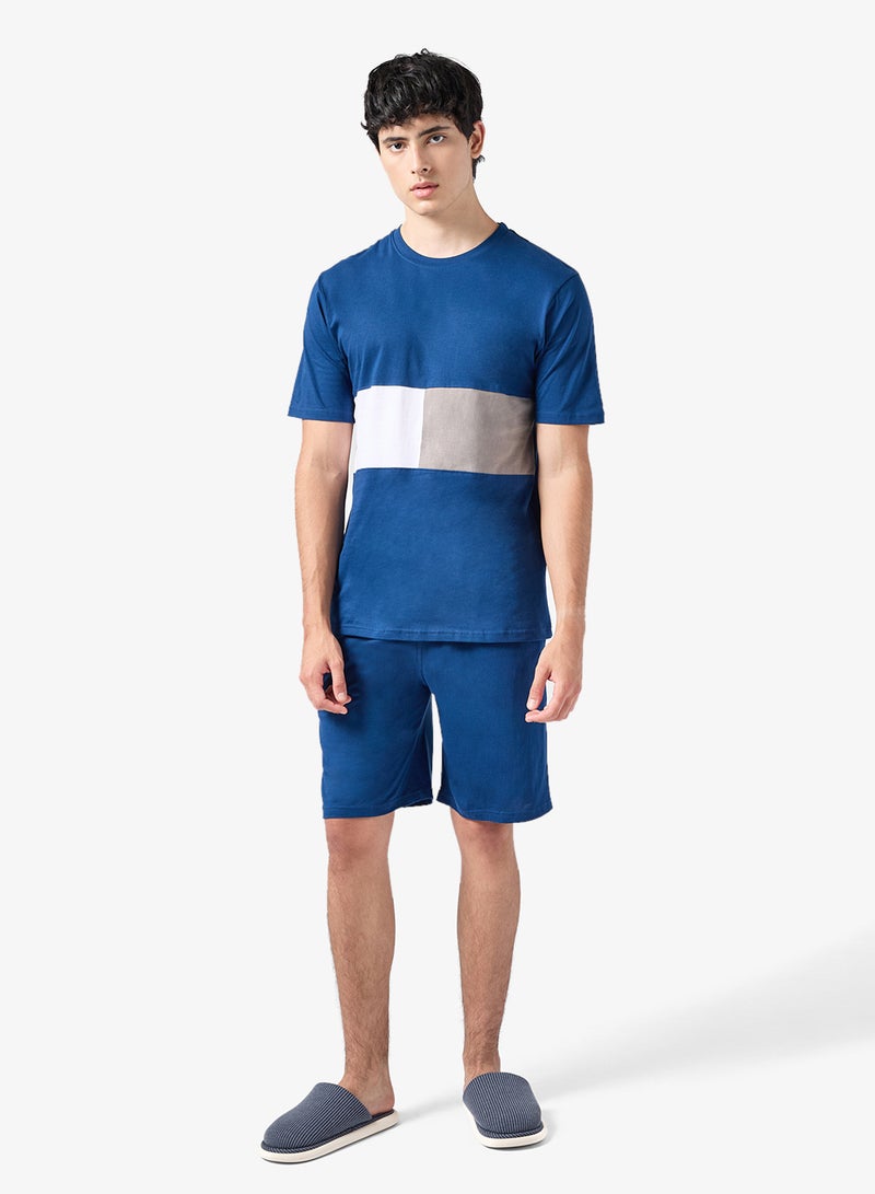 سفنتي فايف طقم بيجامة تي شيرت وشورت - Image 1