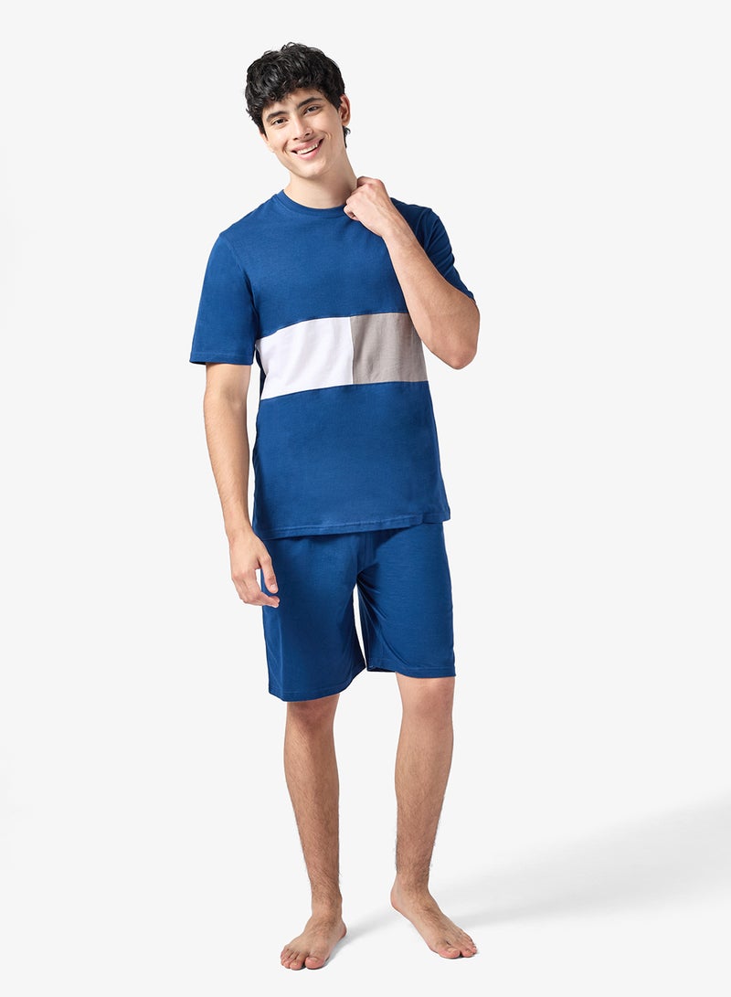 سفنتي فايف طقم بيجامة تي شيرت وشورت - Image 2