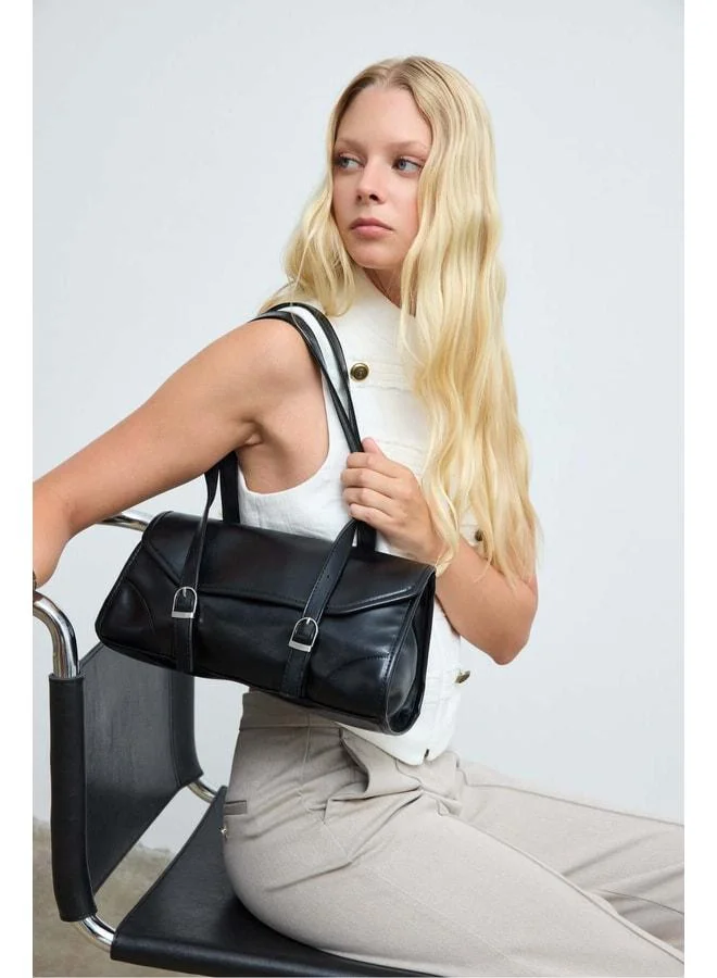 شولي باجس Calvino Vintage Baget حقيبة سوداء.