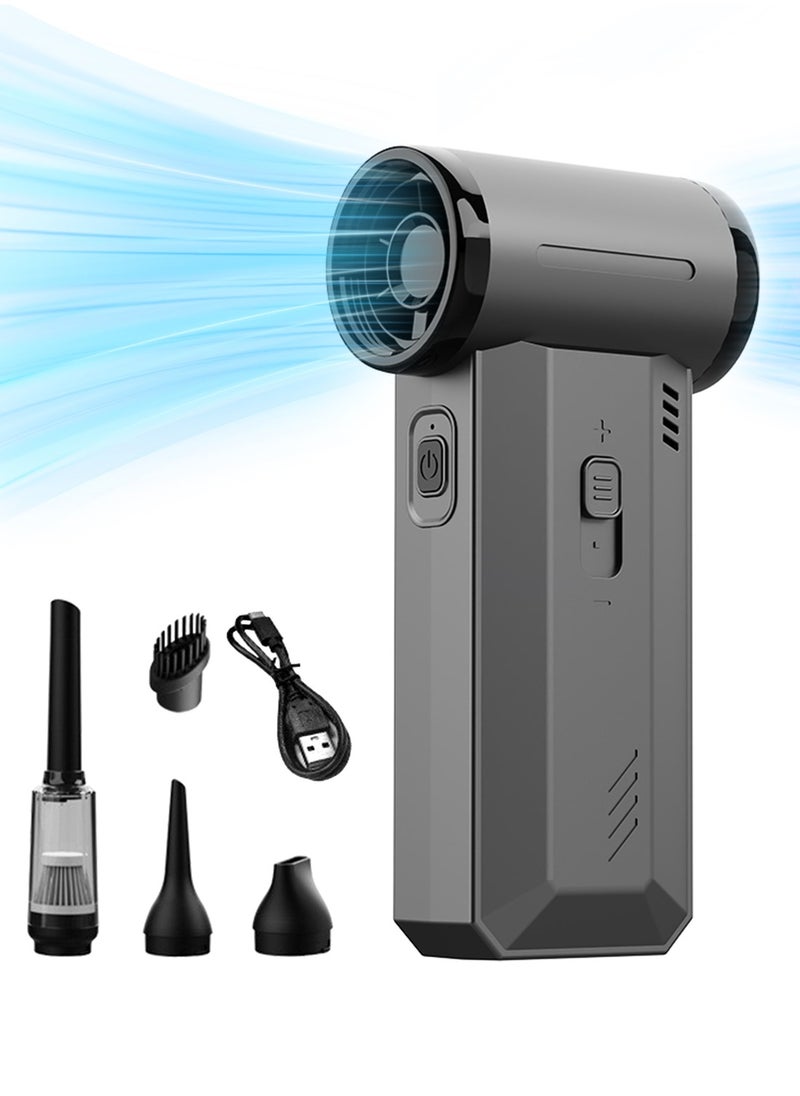 Compressed Air Duster, Electric Air Duster and Vacuum 2 in 1 with 4 Adjustable Speeds, 150,000 RPM, 4000mAh Battery, 120W Power, and 20,000Pa Suction