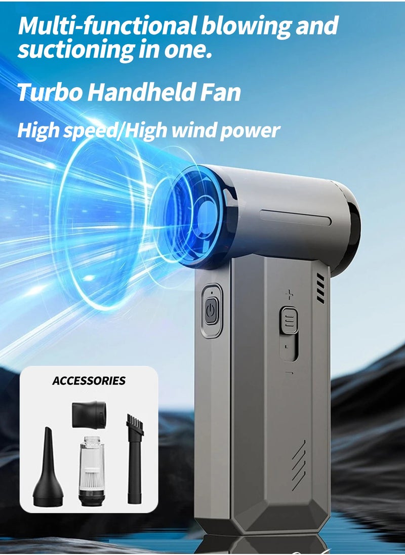 Compressed Air Duster, Electric Air Duster and Vacuum 2 in 1 with 4 Adjustable Speeds, 150,000 RPM, 4000mAh Battery, 120W Power, and 20,000Pa Suction