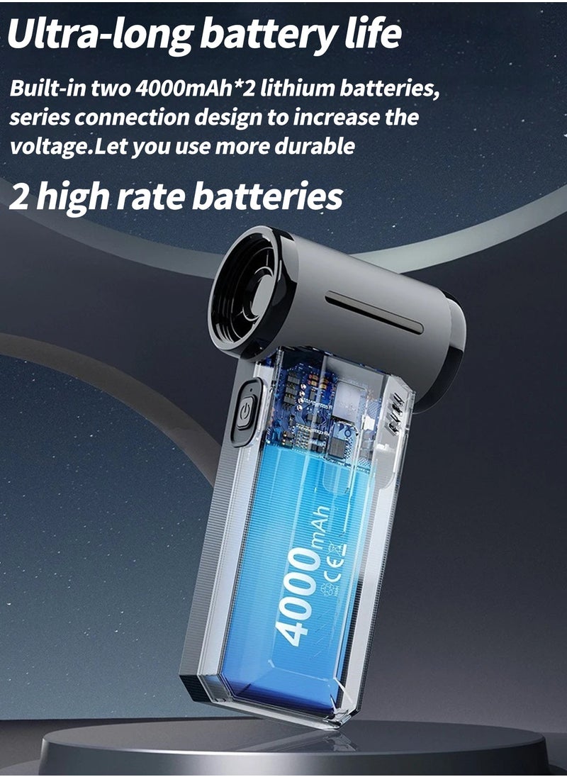 Compressed Air Duster, Electric Air Duster and Vacuum 2 in 1 with 4 Adjustable Speeds, 150,000 RPM, 4000mAh Battery, 120W Power, and 20,000Pa Suction