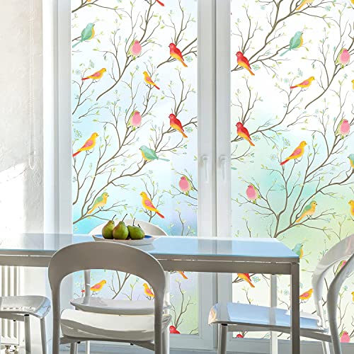GK Trading Starlite Birds Window Film Decorative No Adhesive, Frosting Privacy Film for Glass Windows, Static Cling Frosted Window for Home Office UV Protection (24x48 inch) - Image 3
