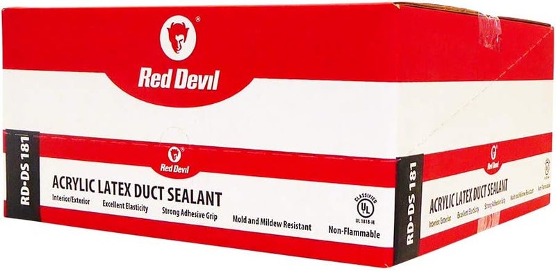 Red Devil 0841DS4 RD-DS 181 Acrylic Latex Duct Sealant, 1/2 Gallon, Gray, 4 Pack - Image 2
