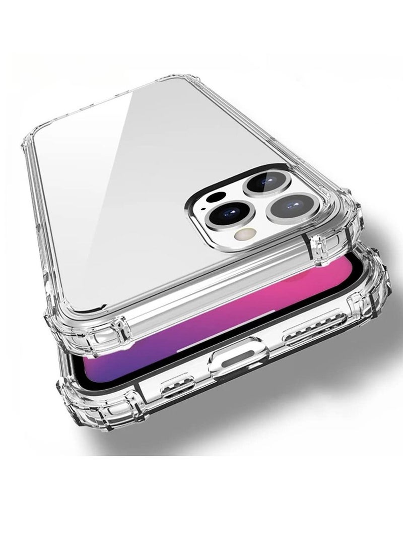 iPhone 14 Pro Case 6.1 Inch Premium Air Cushion Drop Protection Clear PC Back Cover Shockproof Scratch Resistant Protective Case for iPhone 14 Pro - Image 1