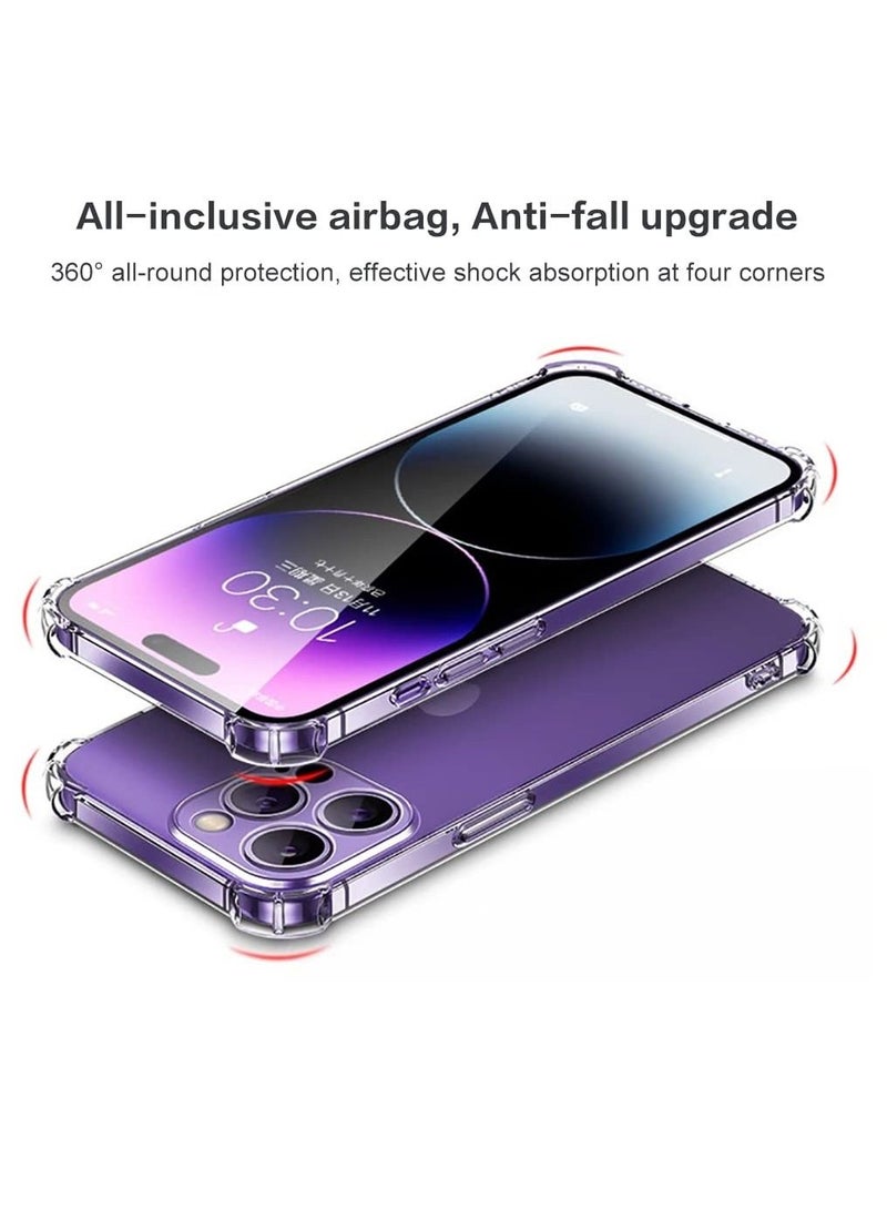 iPhone 14 Pro Case 6.1 Inch Premium Air Cushion Drop Protection Clear PC Back Cover Shockproof Scratch Resistant Protective Case for iPhone 14 Pro - Image 4