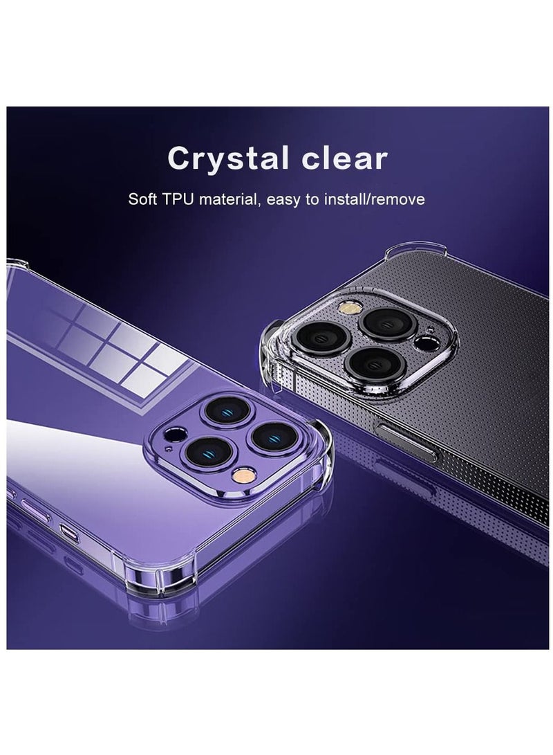 iPhone 14 Pro Case 6.1 Inch Premium Air Cushion Drop Protection Clear PC Back Cover Shockproof Scratch Resistant Protective Case for iPhone 14 Pro - Image 2