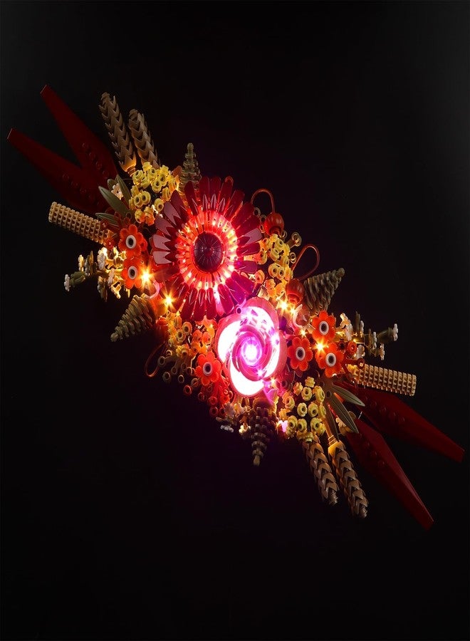فونادو طقم إضاءة LED من VONADO متوافق مع قطعة مركزية من الزهور المجففة من Lego 10314، إضاءة DIY متوافقة مع نباتات Lego (لا يوجد نموذج Lego، إضاءة فقط) - Image 1