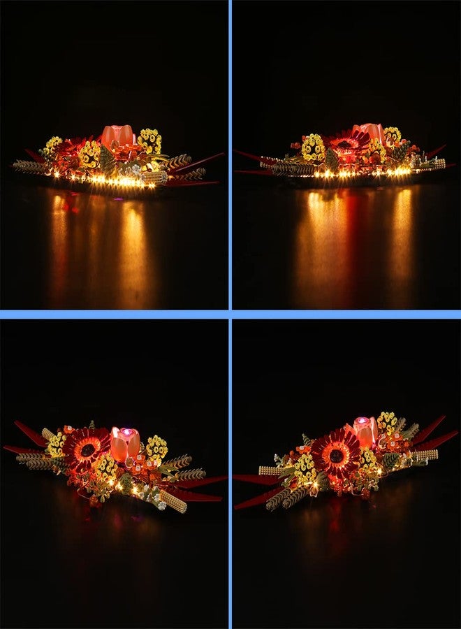 فونادو طقم إضاءة LED من VONADO متوافق مع قطعة مركزية من الزهور المجففة من Lego 10314، إضاءة DIY متوافقة مع نباتات Lego (لا يوجد نموذج Lego، إضاءة فقط) - Image 3