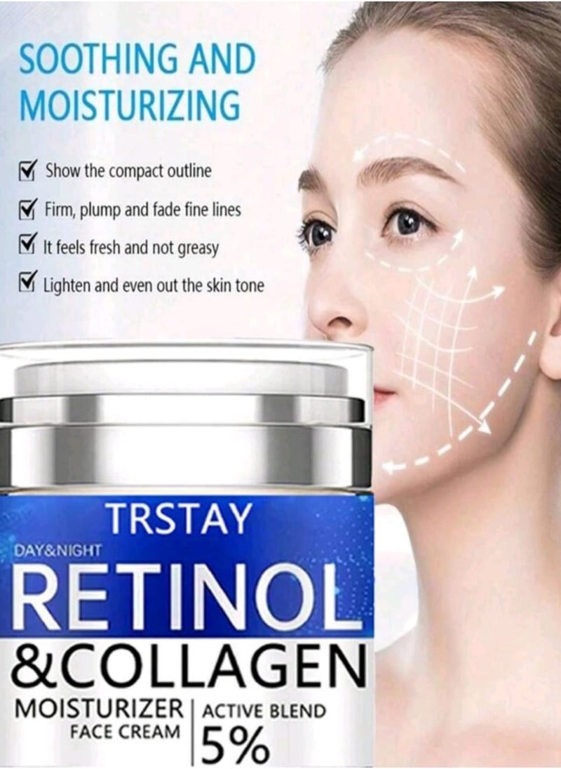TRSTAY - Collagen Cream For Face With Retinol Day And Night &  Skincare Facial Moisturizer - Image 1