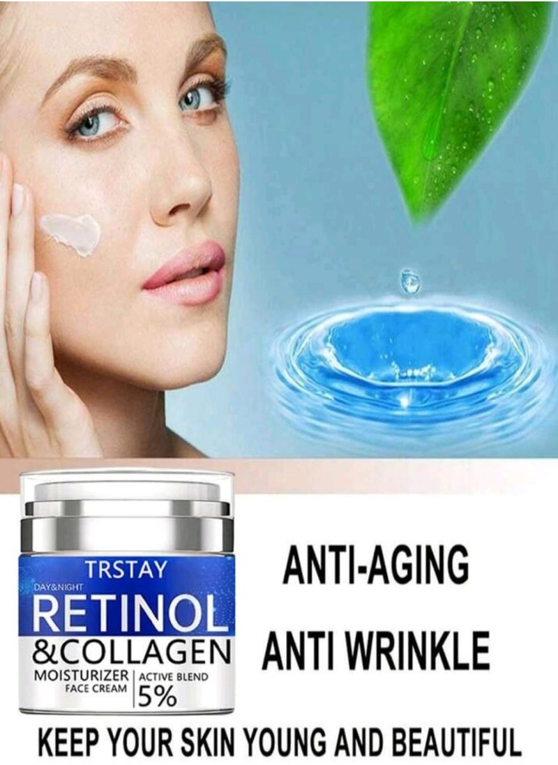 TRSTAY - Collagen Cream For Face With Retinol Day And Night &  Skincare Facial Moisturizer - Image 1
