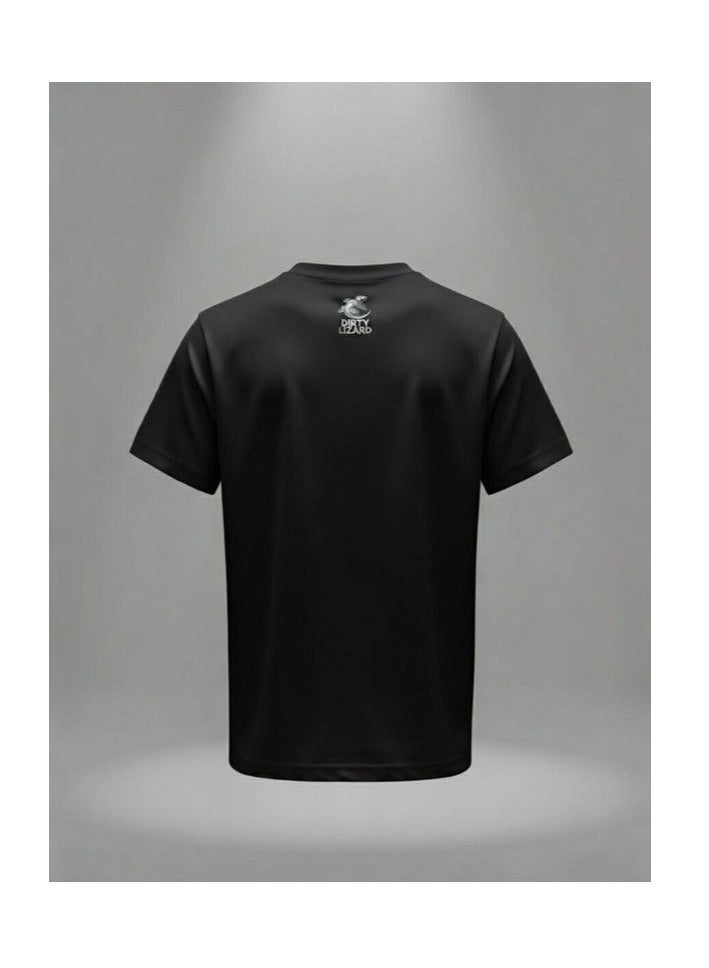 Dirty Lizard 1pc Unisex black t-shirt with Anime print 100% cotton 14 - Image 2