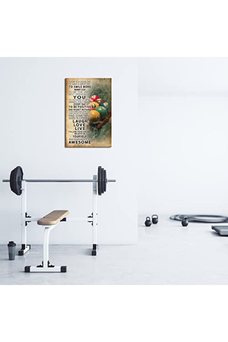 Busmko Vintage Inspirational Quotes Wall Art - Billiard Pool Theme - Image 2
