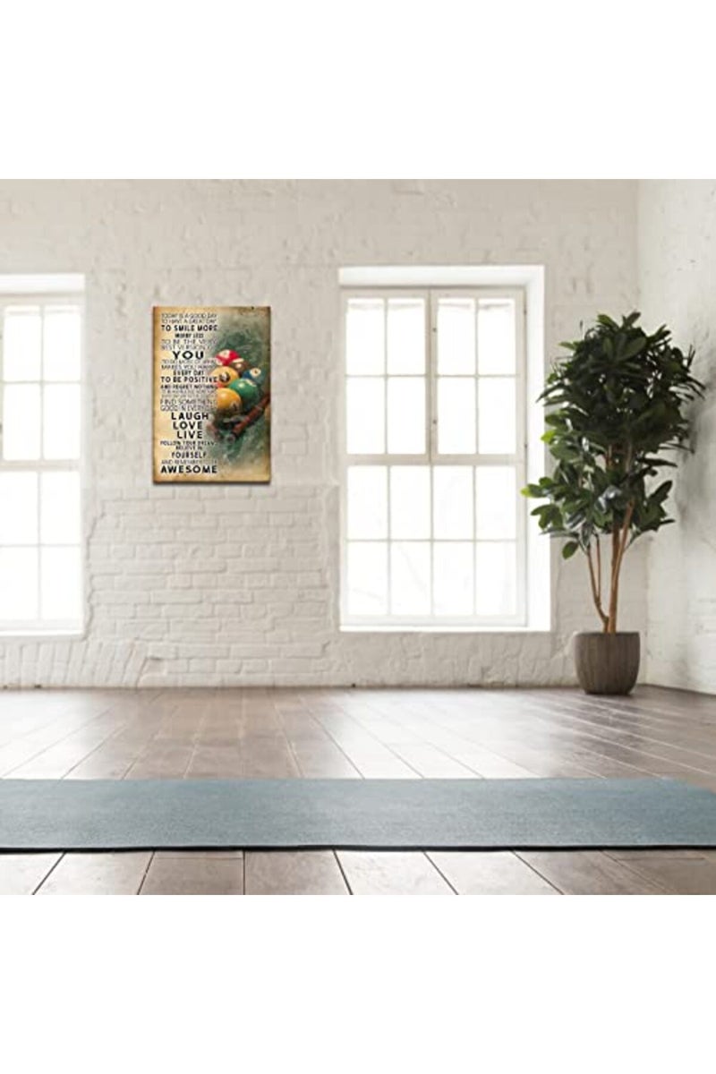 Busmko Vintage Inspirational Quotes Wall Art - Billiard Pool Theme - Image 3