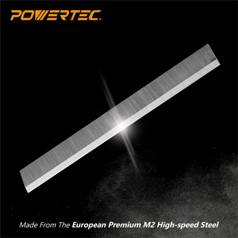 POWERTEC 6 Inch Jointer Blades for Delta 37-190 37-195 37-205 37-220 37-275X Jointer, Replacement for 37-658 Jointer Knives, Set of 3 (148031) - Image 3