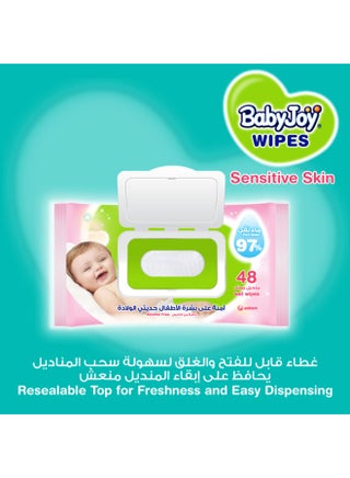 Sensitive Skin 97% Pure Water Unscented Alcohol Free Wet Wipes Mega Pack 48x4 Sheets - view 5