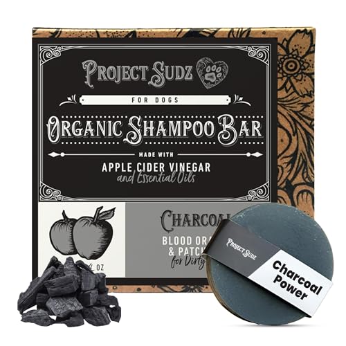Project Sudz Activated Charcoal Organic Bar Shampoo for Dogs | Odor Eliminating Dog Shampoo Bar (1) - Image 1