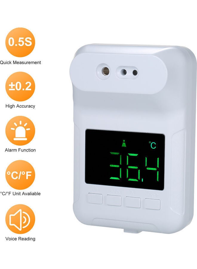 NIBEMINENT Non-Contact Wall-Mounted Infrared Forehead Digital Thermometer White - Image 2