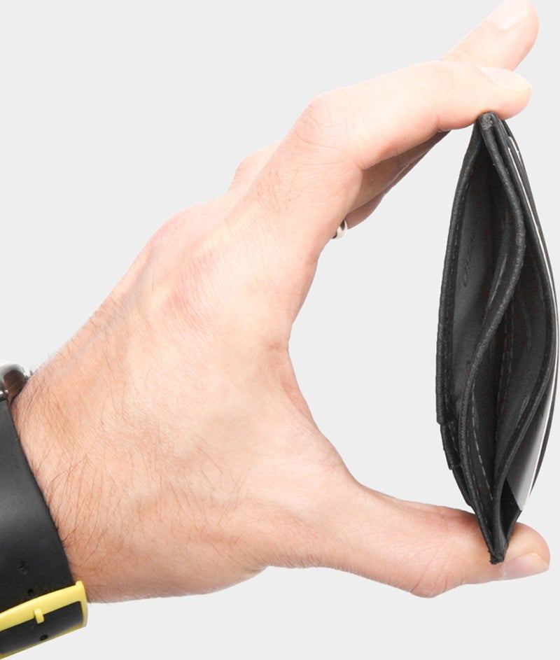 Guard Double Sided Matte Black Leather Card Holder/Business Card Holder  - Image 3