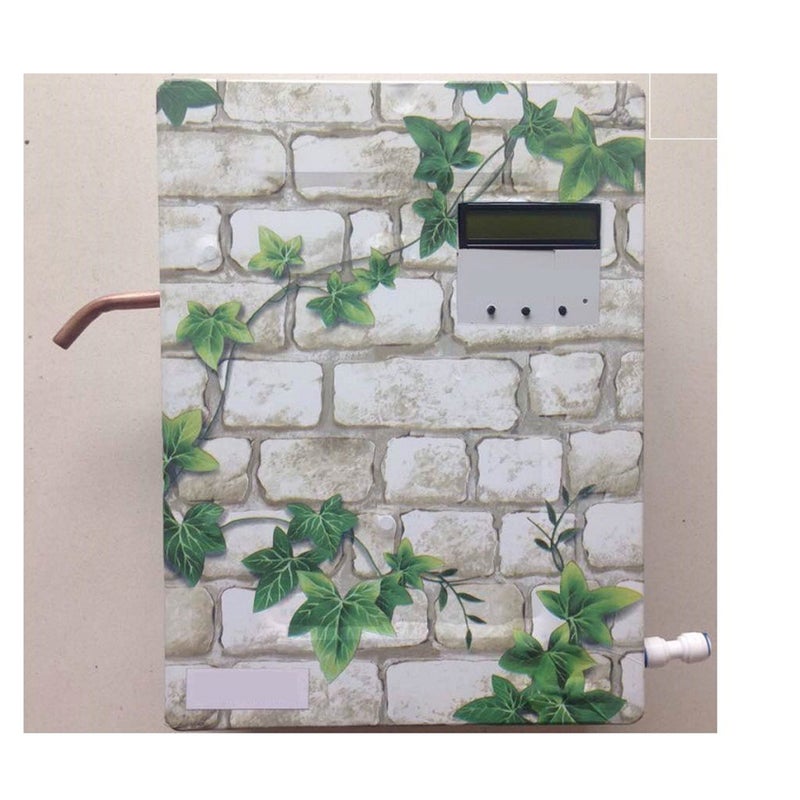 10m Peel and Stick Brick with Green Leaves Wall Sticker PVC Self-Adhesive Wallpaper - Image 4