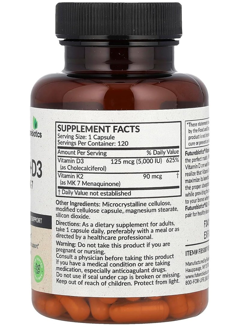 فيوتشر بايوتكس فيتامين ك2 + د3، 120 كبسولة - Image 2