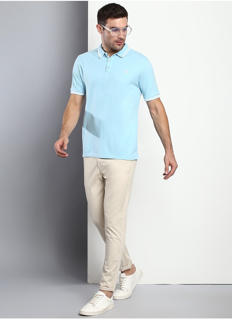 Dennis Lingo Men's Cream Tapered Fit Cotton Chino  - Image 1