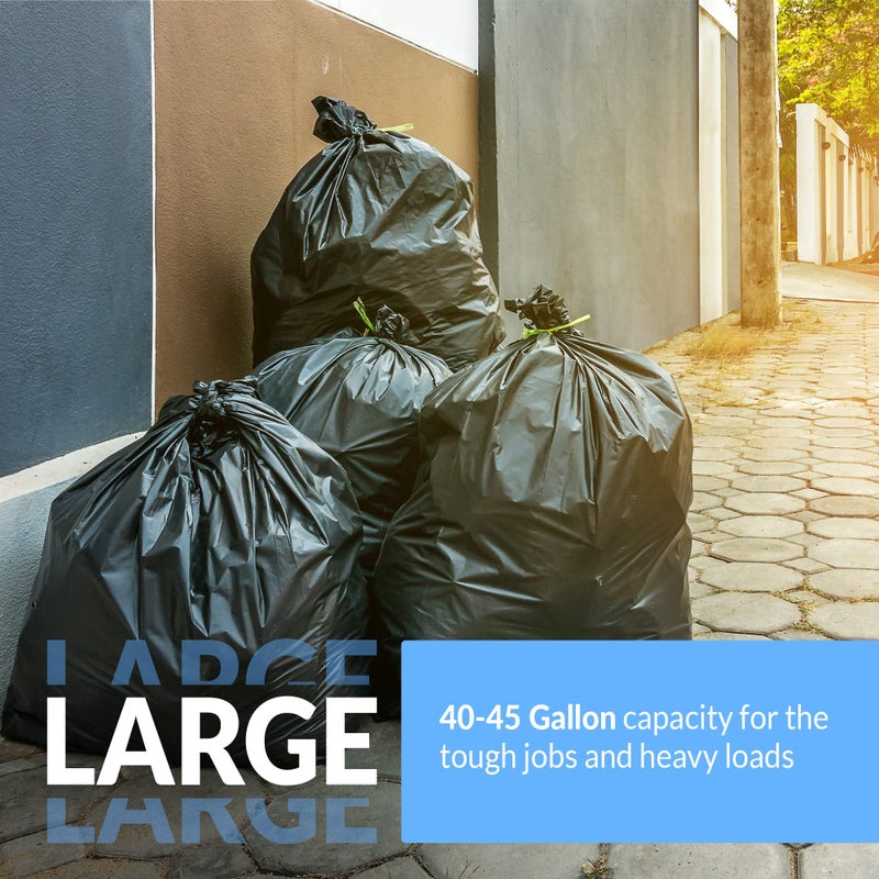 Reli. 40 to 45 Trash Bags Heavy Duty | 50 Trash Bags | Super Sizeable for Serious Garbage Cleanup (Black) - Image 5