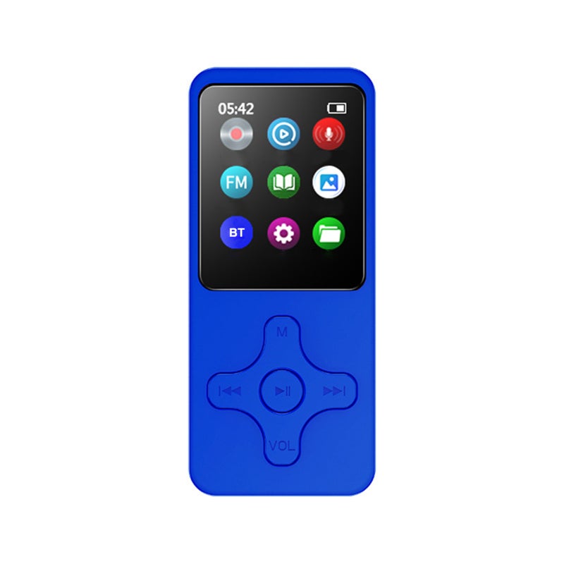 مشغل MP3: لون أزرق داكن بسعة 32 جيجابايت - مشغل MP4 بتسجيل احترافي عالي الوضوح وعودة تشغيل هيفا وبلوتوث للأطفال والفصول الدراسية والاجتماعات والاستخدام الخارجي - Image 1