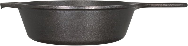 Lodge Pre-Seasoned Cast Iron Deep Round Skillet/Frying Pan - 12 Inch / 4.73 Litre - Black - Image 2