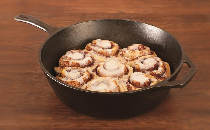 Lodge Pre-Seasoned Cast Iron Deep Round Skillet/Frying Pan - 12 Inch / 4.73 Litre - Black - Image 3