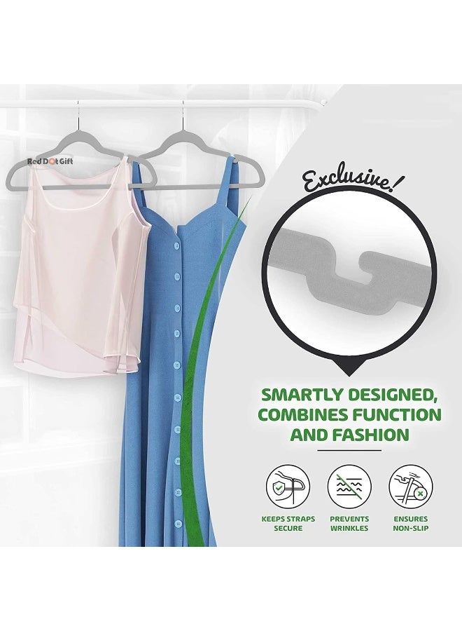 Red Dot Gift Red Dot Gift Pack of 20 Velvet Clothes Hangers 45cm Heavy Duty Durable Coat and Clothes Hangers - Image 5