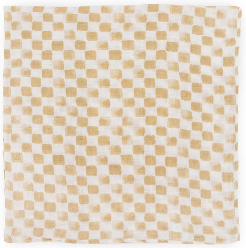 Little Unicorn Adobe Checker Cotton Muslin Swaddle Blanket - Image 3