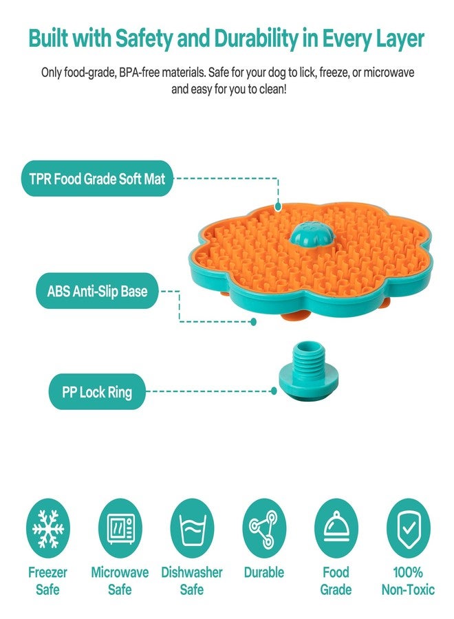 all for paws 2 in 1 Lick Mat for Crate Training, Dog Slow Feeder Anxiety Relief Pad with Suction Cups, Dishwasher Safe, BPA-Free Silicone for Small & Medium Dogs, 2 Pack - Image 5