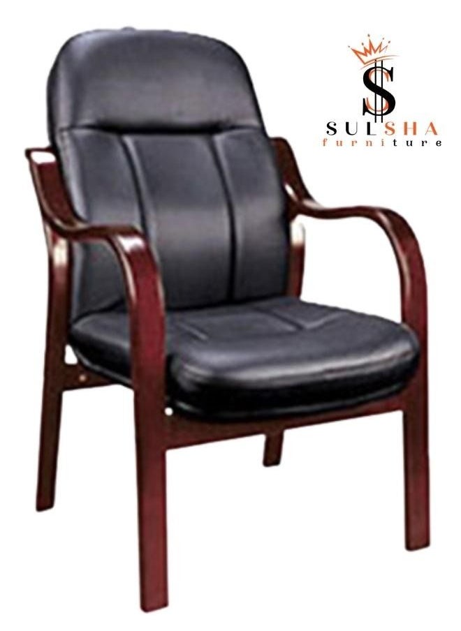 Modern Office Visitor Chair Leather and Wooden - pzsku/Z5021E1AC0EFBBA9BA709Z/45/_/1666449864/18d142e6-66d8-4dbf-9684-59ced6bd01ed