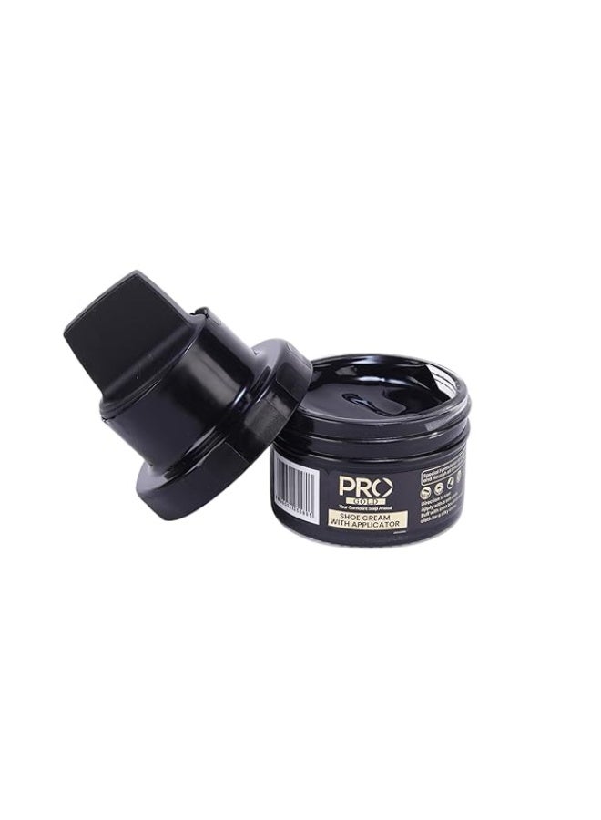 PRO SHOE CREAM WITH APPLICATOR  SHOE POLISH  LEATHER SHOE POLISH WITH APPLICATOR   50 ML - Image 1