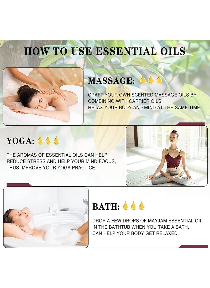 LA'BANGERRY LABANGERRY Eucalyptus Citronella Great Essential Oil Combo For Diffuser Humidifier Sinus Cold Organic Aromatherapy Essential Oil Gift Set For Skin Hair Scalp And Massage For Men Women 30 ml Each  - Image 5
