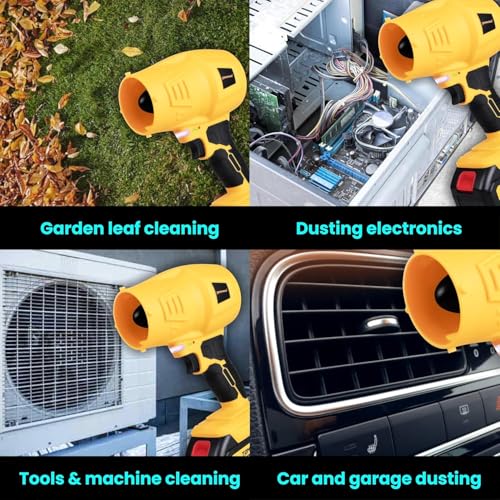 TOMAHAWK® THB-3800 Cordless Turbo Blower with 20V 3.0Ah x 2 Batteries, GS & CE Certified, Air Flow Speed 200km/hr, LED Light & Battery Indicator - Image 4