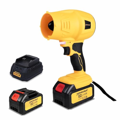 TOMAHAWK® THB-3800 Cordless Turbo Blower with 20V 3.0Ah x 2 Batteries, GS & CE Certified, Air Flow Speed 200km/hr, LED Light & Battery Indicator - Image 1