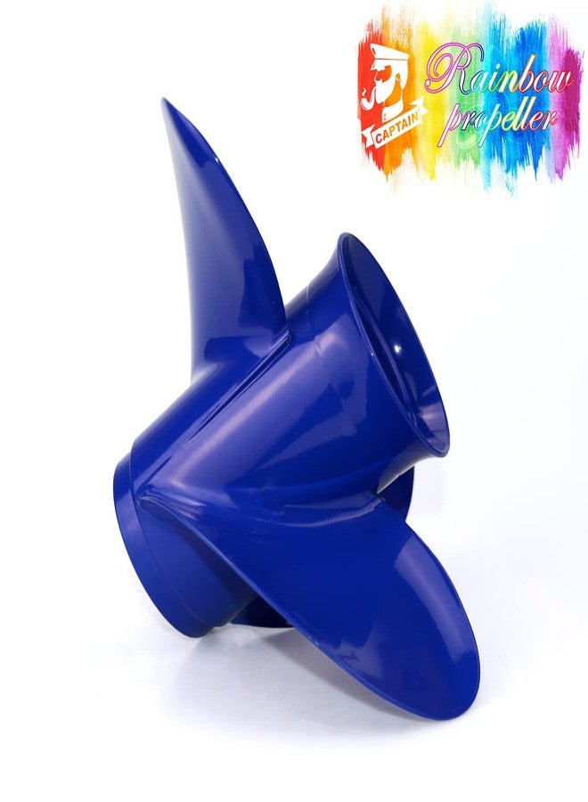 CAPTAIN Outboard Propeller Replace for Mercury 25-70 HP, 3-Blade 10 3/8" x 14" Pitch Aluminium Boat Propellers, OEM No.48-816706A45, 13 Tooth Splines, RH (Reflex Blue) - Image 3