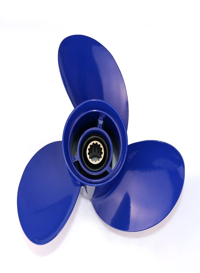CAPTAIN Outboard Propeller Replace for Mercury 25-70 HP, 3-Blade 10 3/8" x 14" Pitch Aluminium Boat Propellers, OEM No.48-816706A45, 13 Tooth Splines, RH (Reflex Blue) - Image 5