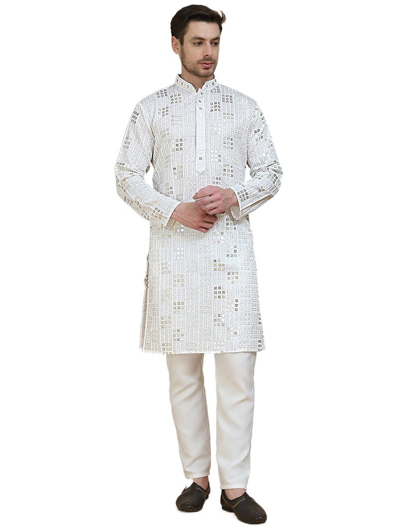 jompers جمبرز كورتا بيجاما مزخرف ومزين بالخيوط للرجال - Image 1