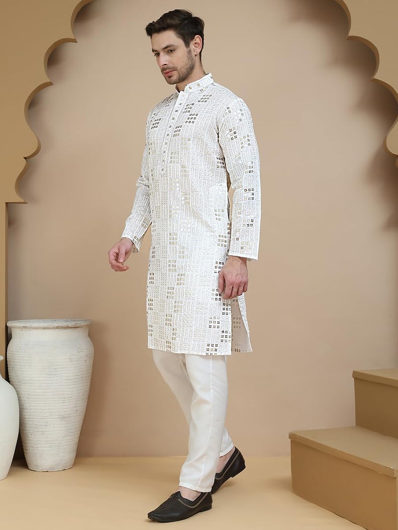 jompers جمبرز كورتا بيجاما مزخرف ومزين بالخيوط للرجال - Image 2