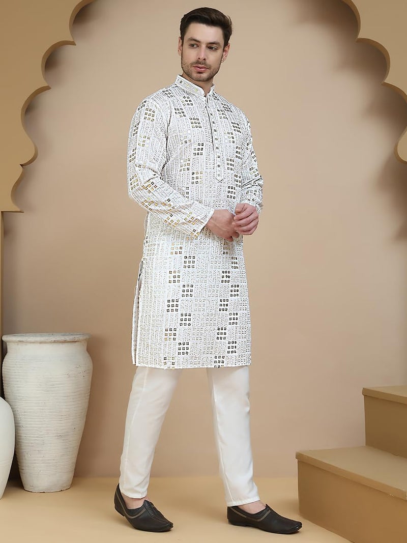 jompers جمبرز كورتا بيجاما مزخرف ومزين بالخيوط للرجال - Image 4