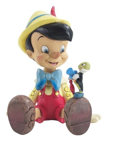 Enesco تمثال بينوكيو وجيميني كريكيت من مجموعة تقاليد ديزني من إينيسكو بواسطة جيم شور - تمثال مزخرف مصنوع يدويًا من الراتنج، 5.7 بوصة - Image 1