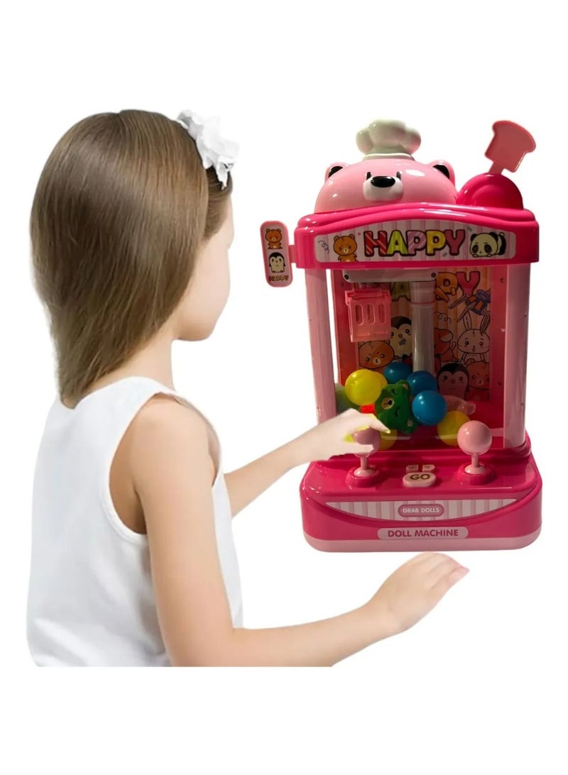 HAPPY Mini Claw Machine with Colorful Plush Toys, Portable, USB or Battery Operated - Image 4