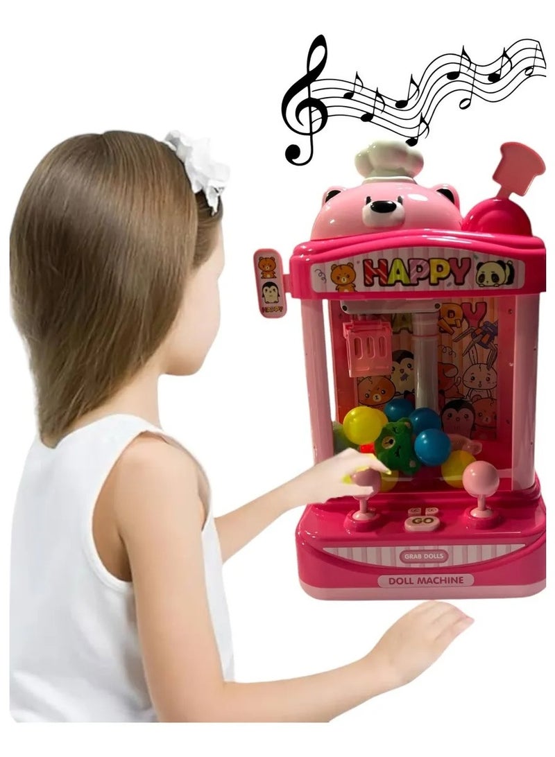 HAPPY Mini Claw Machine with Colorful Plush Toys, Portable, USB or Battery Operated - Image 2