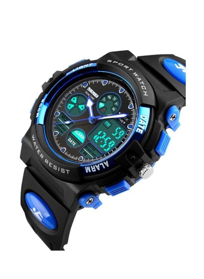 Generic - Water Resistant Analog & Digital Watch J4353bl-1 - 48 mm - Blue - Image 1