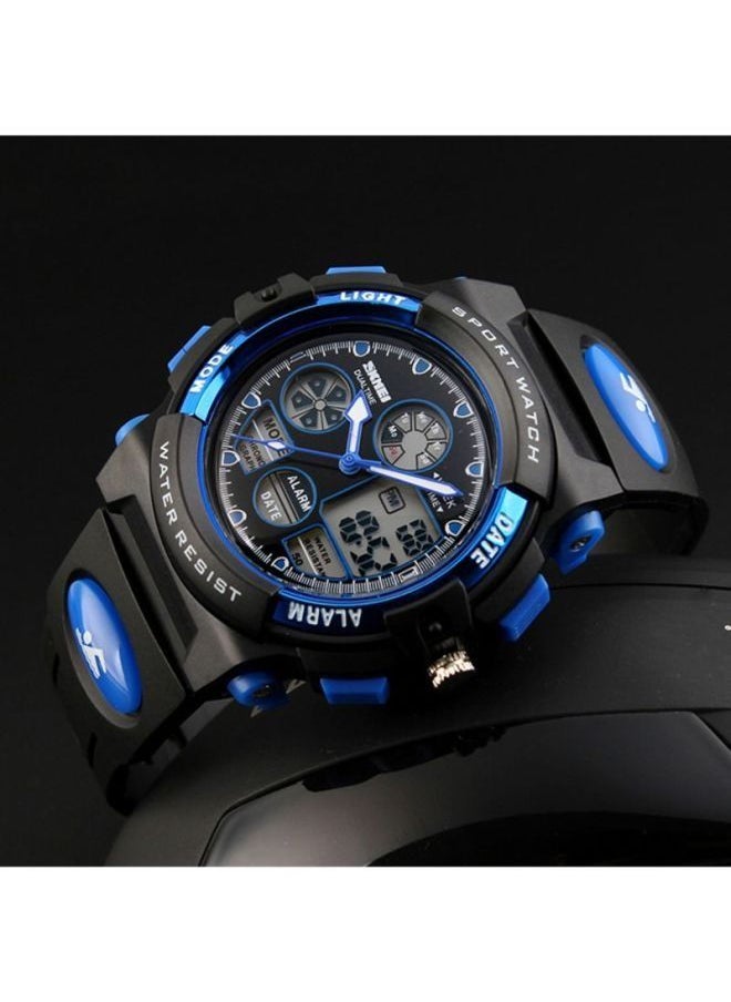 Generic - Water Resistant Analog & Digital Watch J4353bl-1 - 48 mm - Blue - Image 1