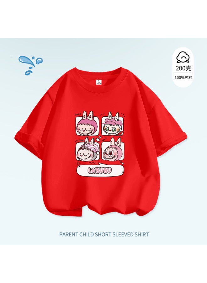 Popular Cartoon Anime Character Merchandise Children's Summer New Pure Cotton Short-sleeved Dopamine Candy-colored Children's T-shirt