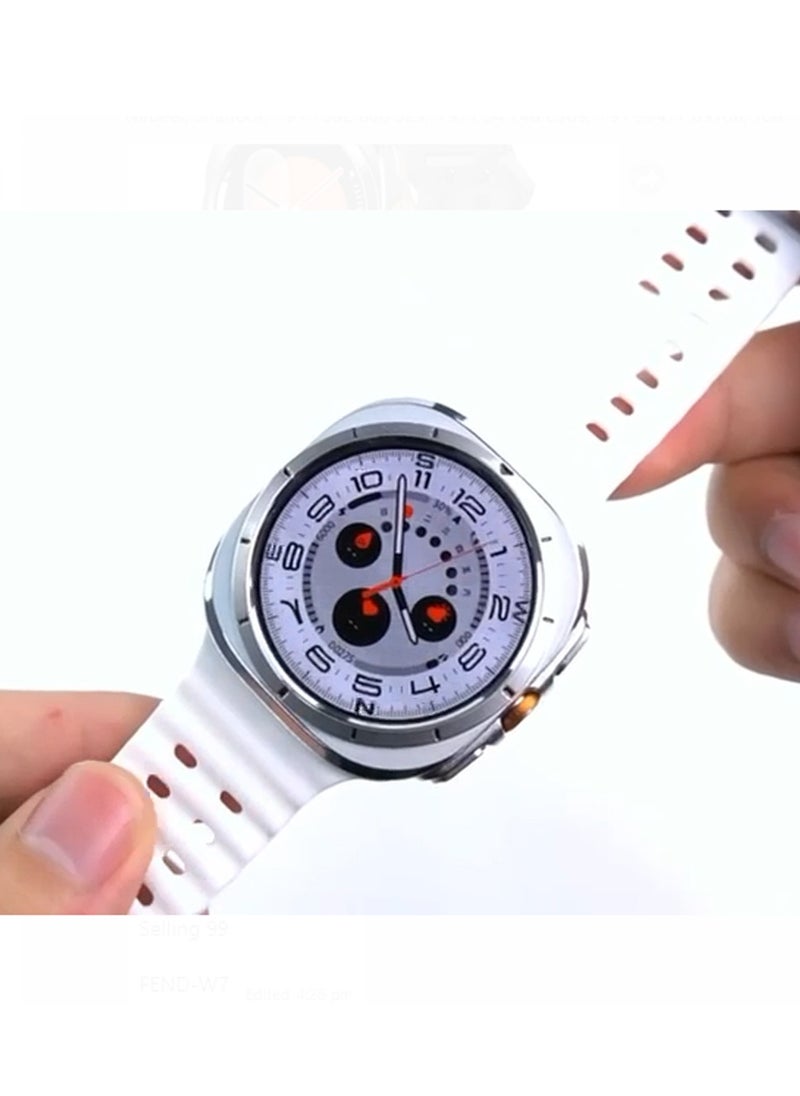 FEND FEND W7 Smart Watch Ultra with 47 mm Display and Wireless Charger Silver  - Image 2